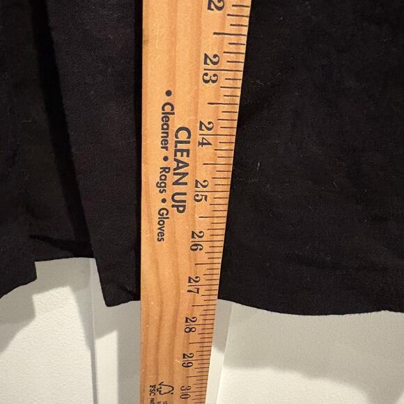 Banana Republic Skirt Womens Size 6 Black Linen Blend Midi Pockets Front Slit - Picture 7 of 12